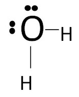 Формула Льюїса для молекули води